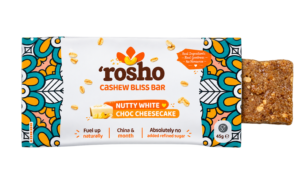 Rosho Cashew Oat Bar - Nutty White Choc Cheesecake